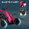 Kids Pedal Go Kart, with Adjustable Seat, EVA Wheels, Seat, Handbrake - Pink