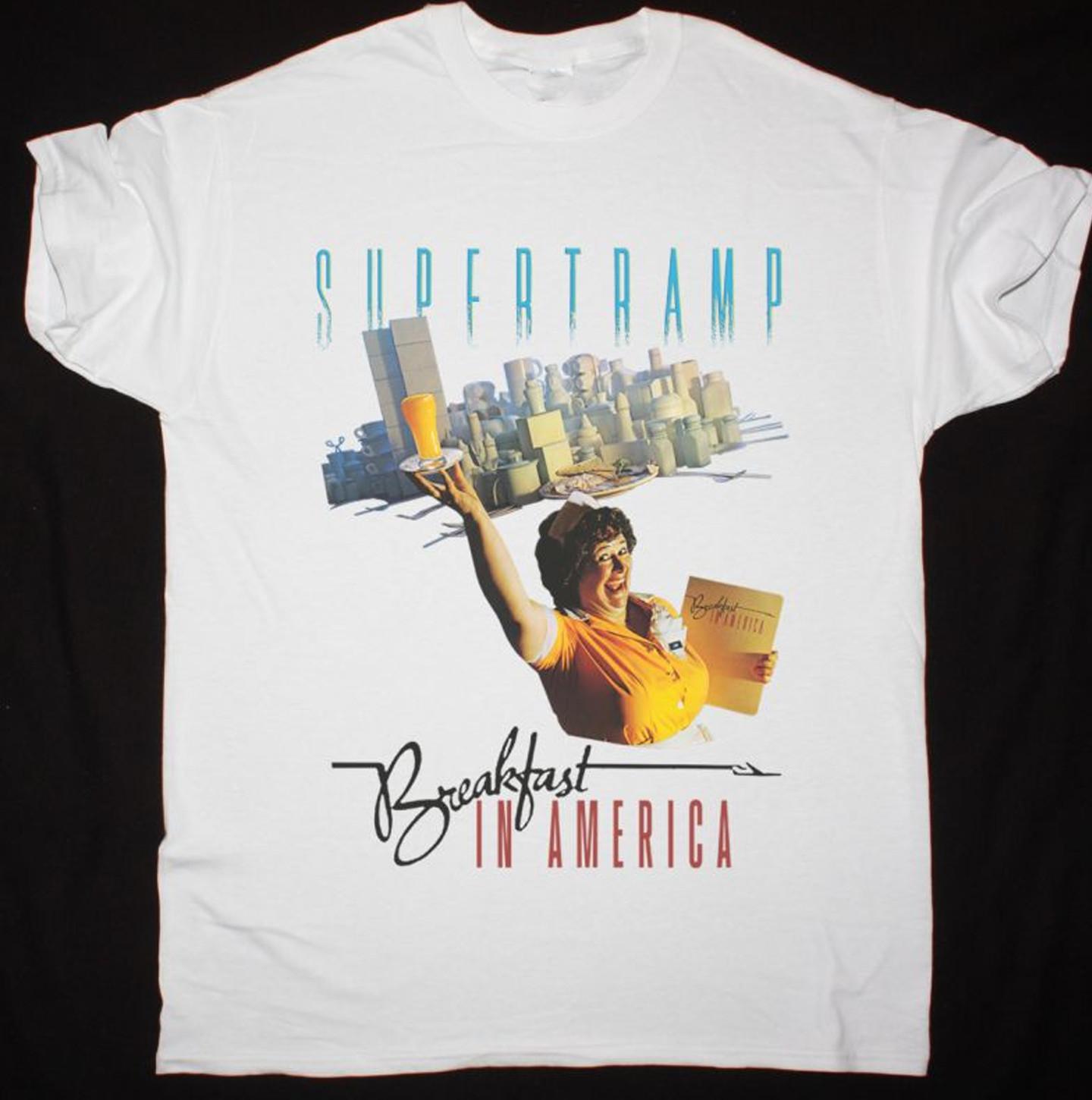 Supertramp Breakfast in America T-shirt White Unisex All Sizes S-5XL XX85 M