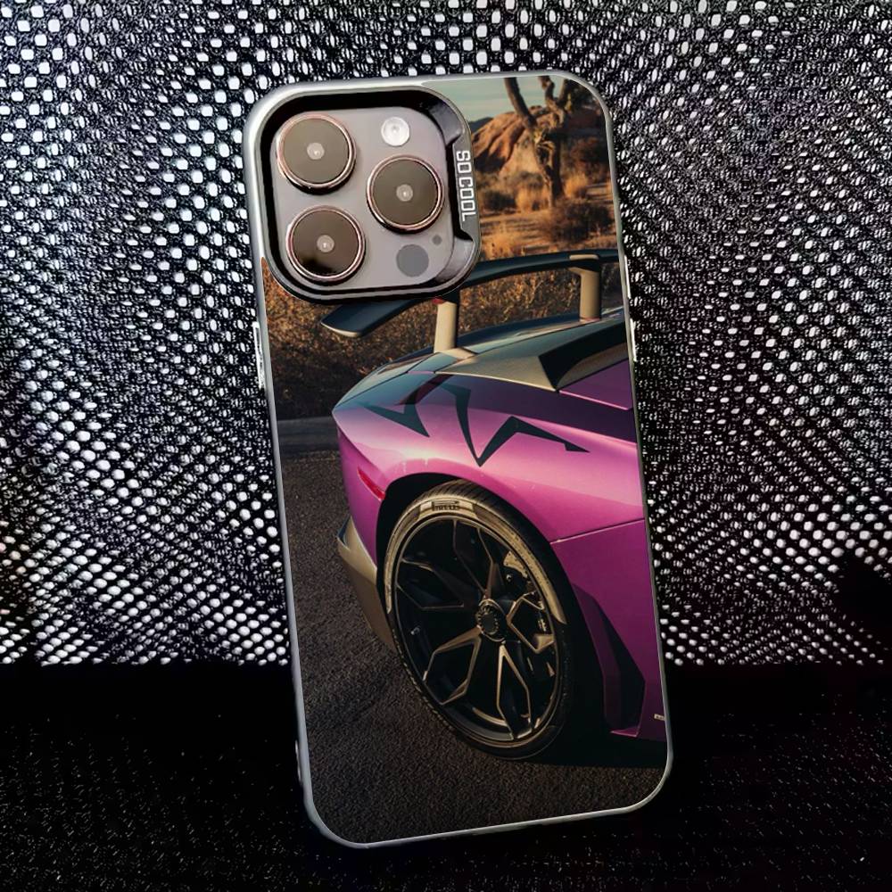 Sport Car L-Lamborghinis Phone Case for iPhone 17 16 15 14 13 Pro 12 11 Pro Xs X XR Max Laser Hard PC+TPU Case Back Cover