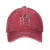 Autism Skeleton Dabbing Baseball Caps  Distressed Denim Sun Cap It's A Different Ability Awareness Outdoor Caps Hat