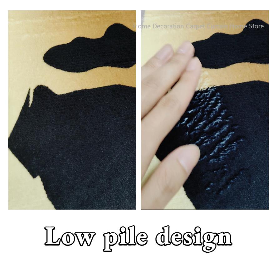 Simple Black Stripe Living Room Decoration Carpet Ins Nordic Bedroom Bedside Plush Non-slip Mat Luxury Study Cloakroom Soft Rug