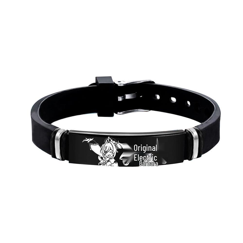 Genshin Impact Kamisato Ayaka Stainless Steel & Walnut Bracelet