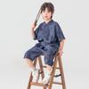 Boys' New Chinese Style Short Sleeve Tang Suit Set