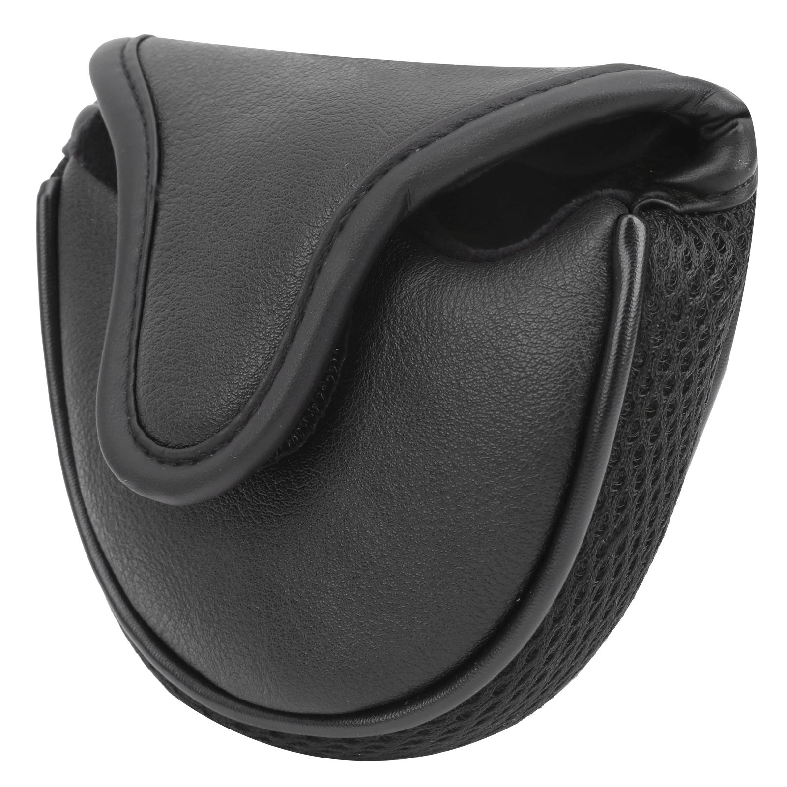 

Golf Putter Protection Covers Headcover Semicircle PU Leather Guard Waterproof Accessory чорний
