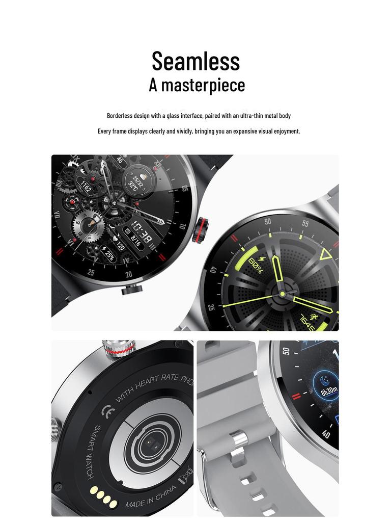 QW33 Smartwatch: ECG & PPG, Music, Pedometer, Bluetooth Calls