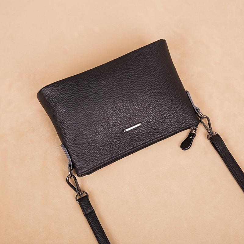 Leather Shoulder Purse with Removable Strap and Zipper Closure, Crossbody Bags for Women Solid Color, Simple Fashi Accessory