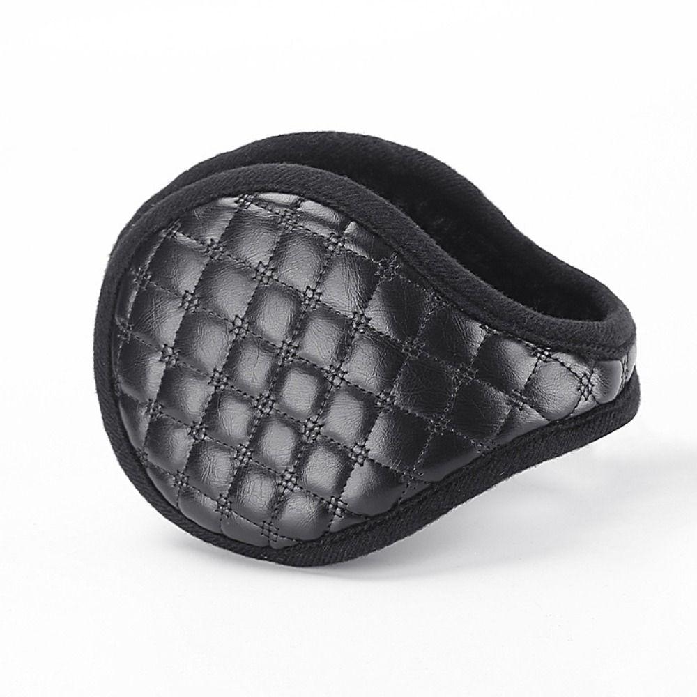 Keep Warmer Plaid Pure Color Blank Winter Ear Cover Plush Earmuffs Men Ear Cover Women Earmuffs