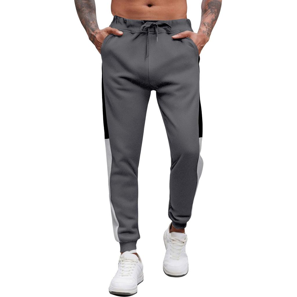 Men's Colorblock Loose Sweatpants Men's Casual Fashion Sweatpants