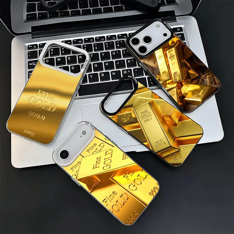 Fine Gold Pattern Printing Soft Phone Case for iPhone 15 16 17 Pro Max 17Air 16E 14 Plus 13 12 Mini Shockproof Cover Back Shell