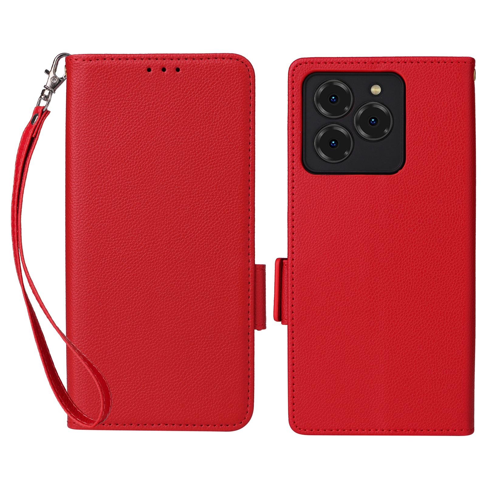 

Для Meizu Note 21/Ulefone Note 20 Pro Чохол із ремінцем на зап ястя Шкіряний гаманець PU з текстурою лічі Чохол для телефону C