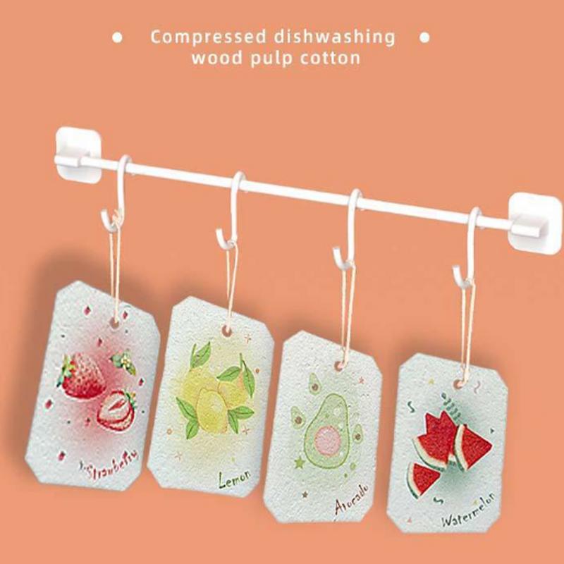 Wood Pulp Sponge Wipe Reusable Kitchen Dish Pot Sponge Scrubber Household Compressed Sponges Kitchen Accessories United States