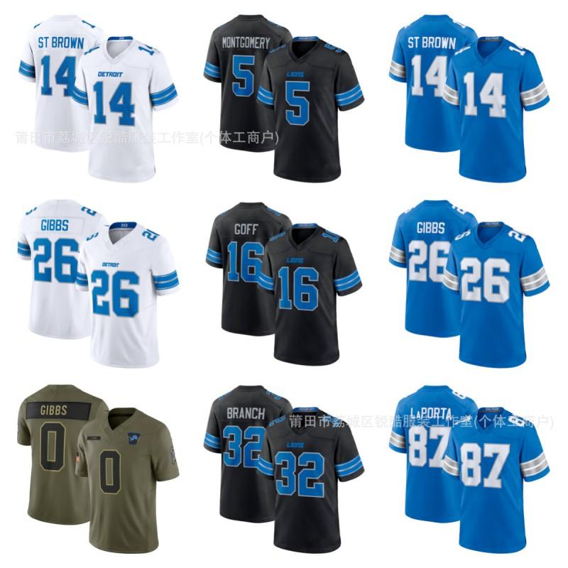 Detroit Lions NFL Football Jersey Mens Embroidered Mesh Short Sleeve Team Apparel Fans Game Day Wear