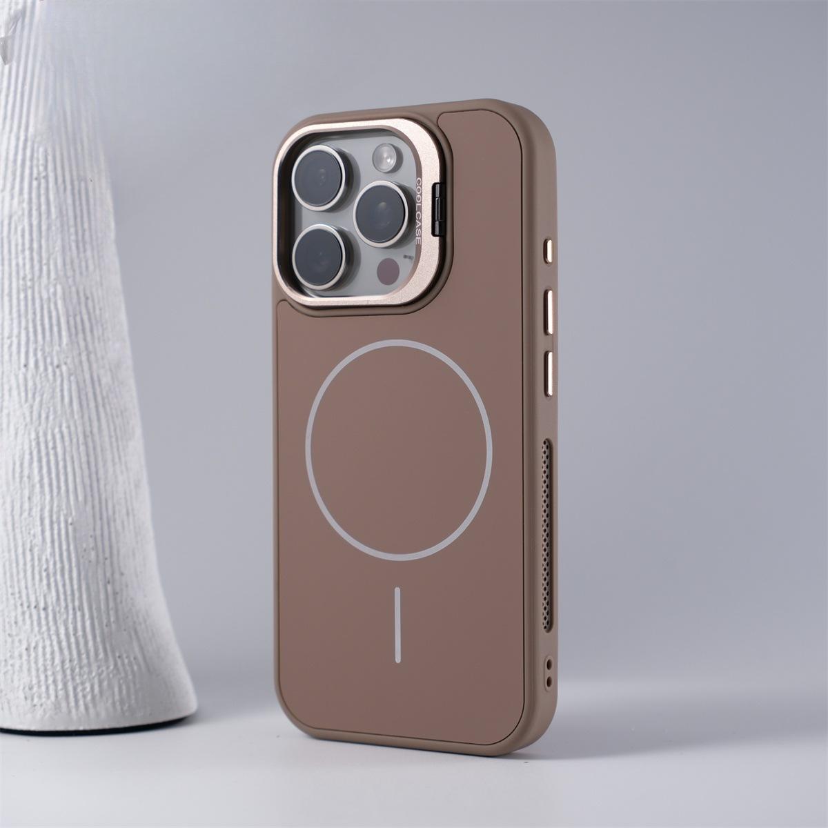 

Applicable To IPhone 17 Matte Thin Circle Magnetic Suction Phone Case Apple 16 Heat Dissipation Frame Lens Guidance Protective Case 15 iPhone 17