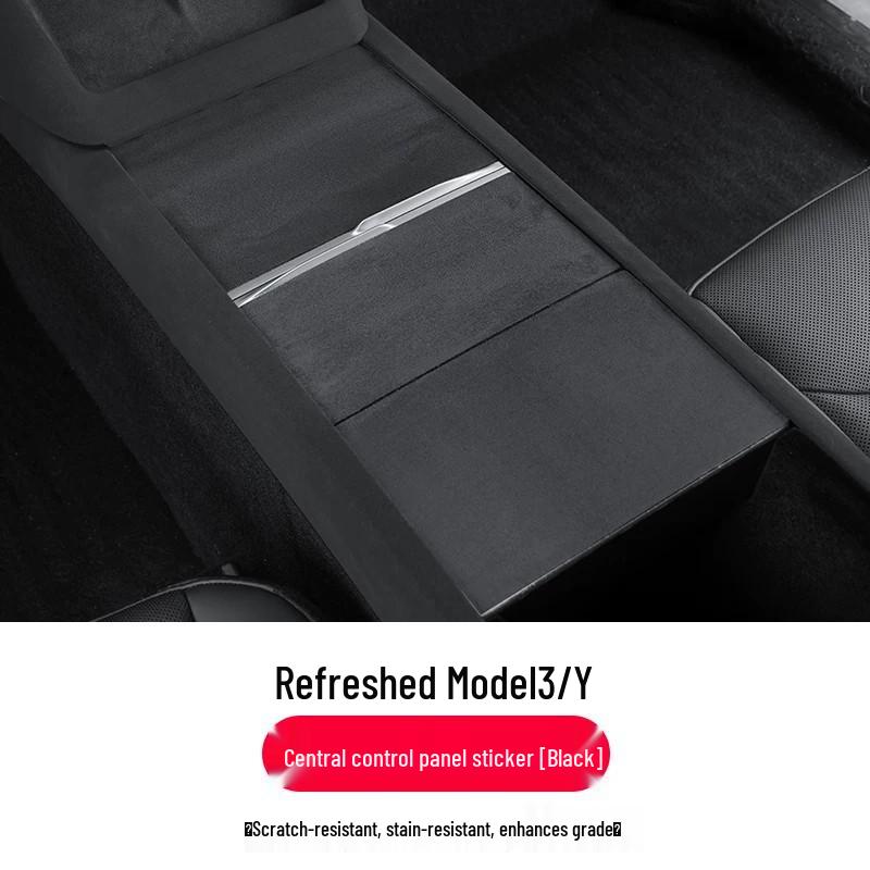 Tesla Model 3/Y Center Console Suede Decoration Film
