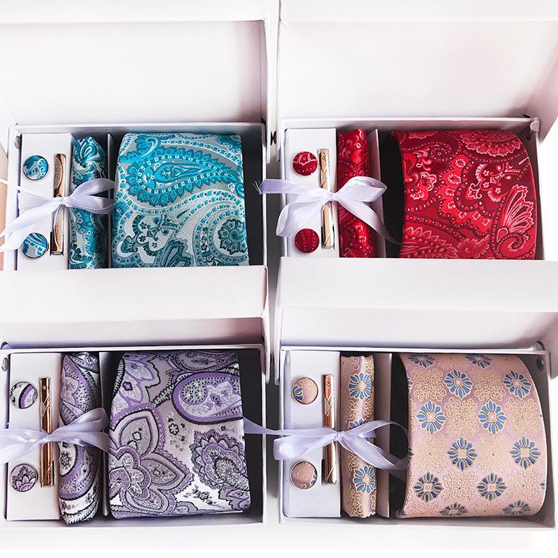 Polyester Business Executive Men'S Tie 6-Piece Gift Box Tie