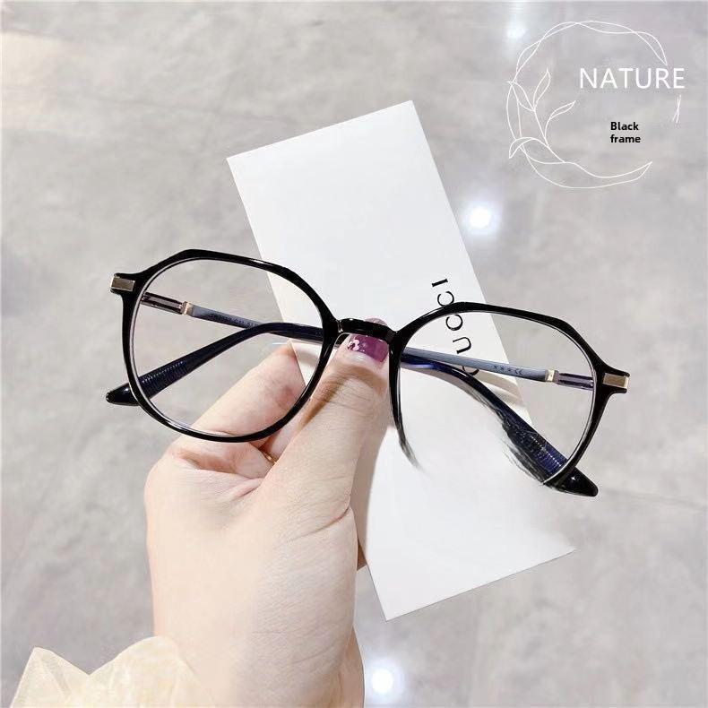 TikTok Polygonal Anti-Blue Light-briller i koreansk stil for nærsynthet