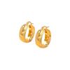 18K Gold Plated Titanium Steel Earrings for Women: High-End Luxury European & American Style Ear Cuffs