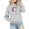 Kids' Fashion Loose-Fit Casual Long-Sleeve Christmas Print Oversized Crewneck Sweatshirt