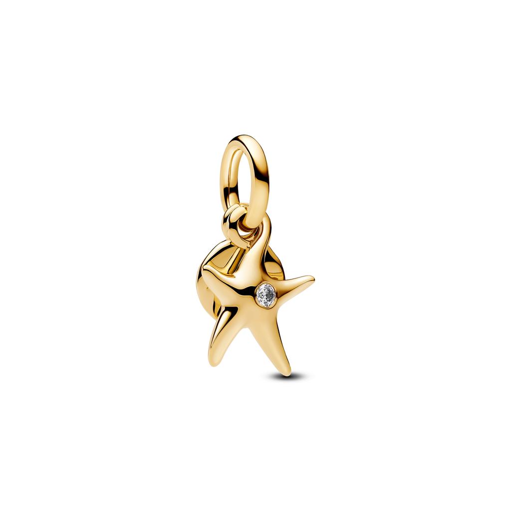 Sparkling Colourful Starfish Crab Shell Conch Copper Dangle Charm Beads Fit Original Bracelet Fine Jewelry Diy Gift