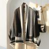 Double-Sided Women's Winter Ink Painting Snood: Imitation Cashmere Scarf for Air-Conditioned Rooms.