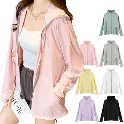 Women's Rash Guard Hoodie, Cooling Touch, UV Protection, Swimwear, Body-Contoured, Long Sleeve, Cooling, UPF50+, 360-Degree UV Protection, Plus Sizes,