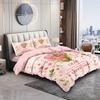3pc Pink Carnation Floral Print Coreless Duvet Set Multiple SizesSoft Bedroom Living Room Holiday Decoration Machine Washable