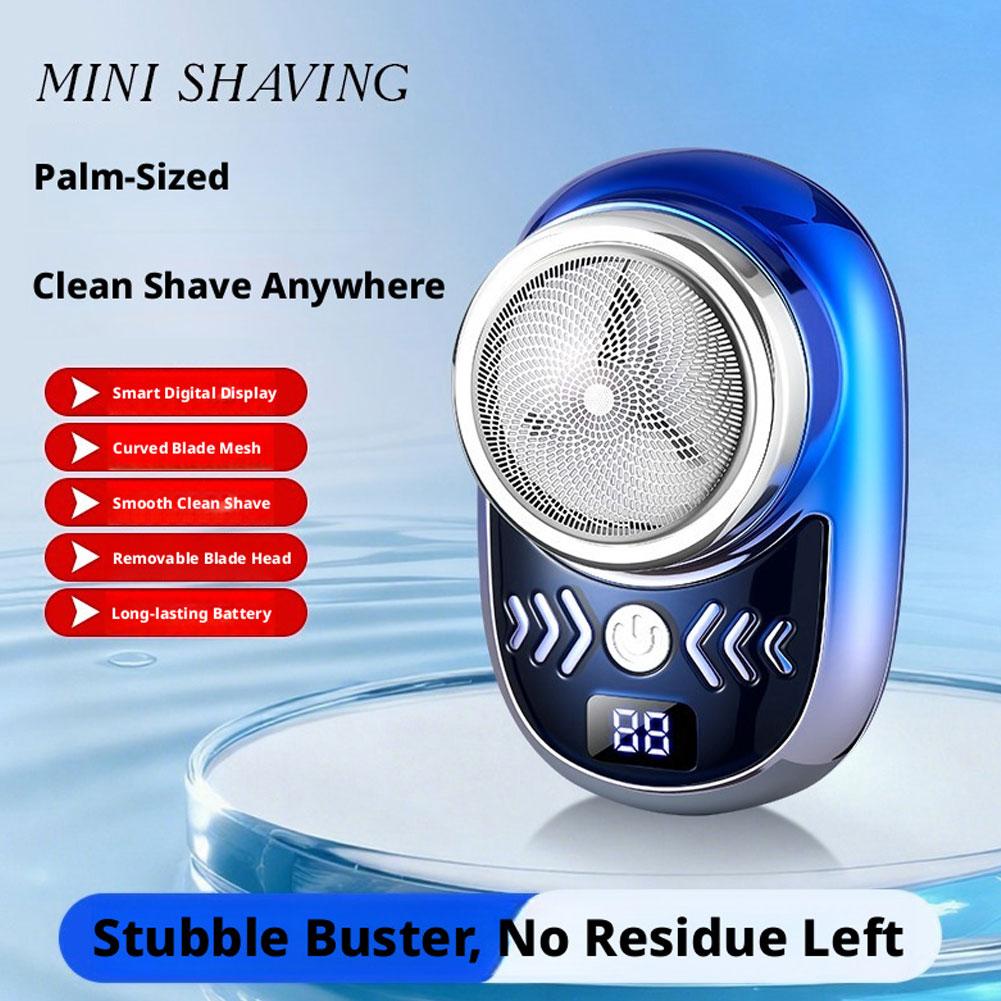 Mini Electric Shaver Portable Pocket Size Rechargeable Razor Waterproof Grooming Tool for Men Travel Office Business Trip