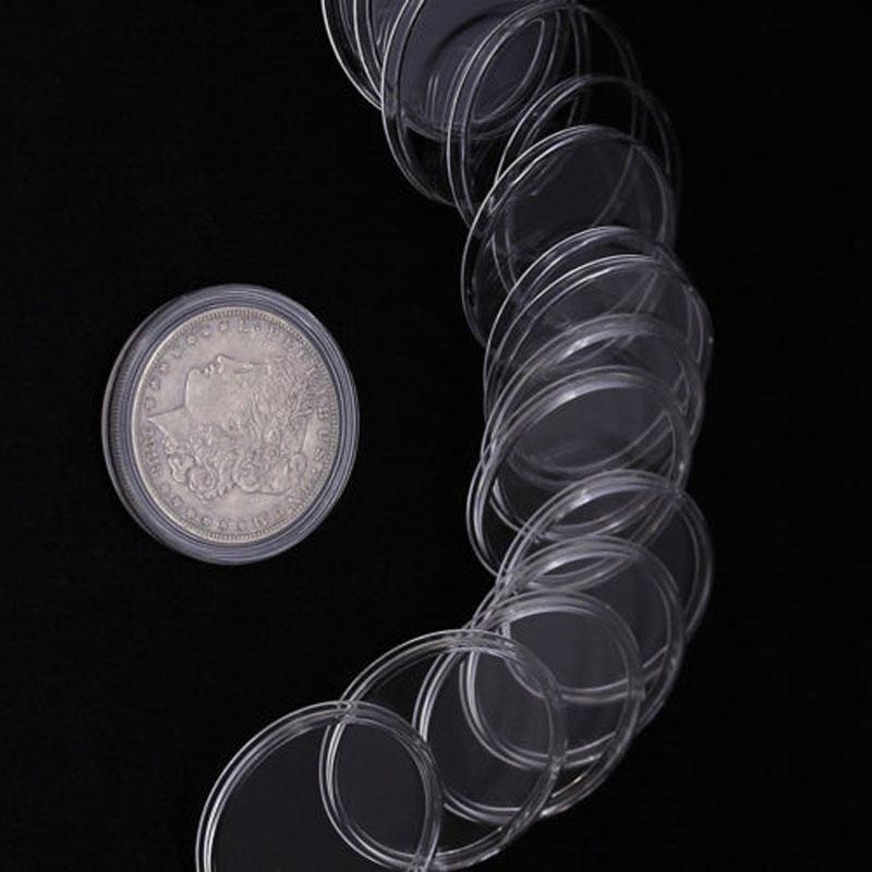 Supplies Coin box Holders Clear Capsules Containers Protective Transparent
