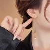 sequined fringed ear line retro minimalist temperament earrings women's light luxury versatile earrings niche high-end sense