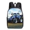 Excavator Printing Single Layer Backpack for Boy and Girls Best Gifts 2D Flat Cartoon School Bags for Children