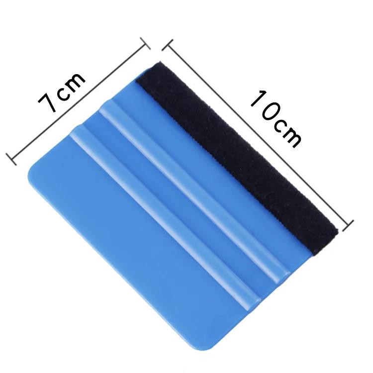 

Felt Edge Squeegee Window Tinting Tool Car Vinyl Wrap Scraper Plastic Spatula Scratch Free Film DIY Squeegee Wallpaper Smoothing синій