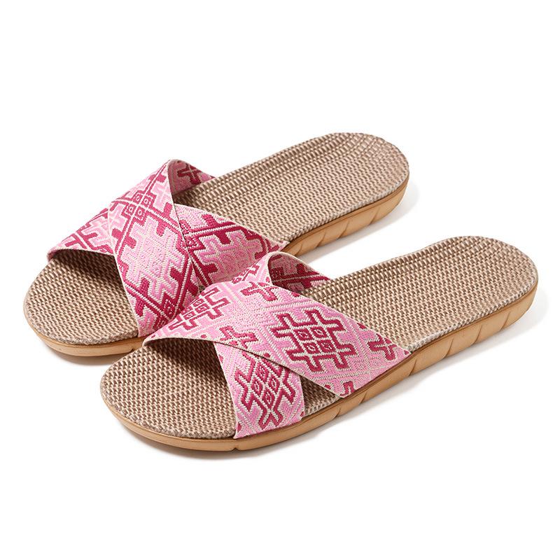 2025 Linen Slippers: Women's & Men's Non-slip, Anti-odor, Silent, Sweat-absorbent for All Seasons