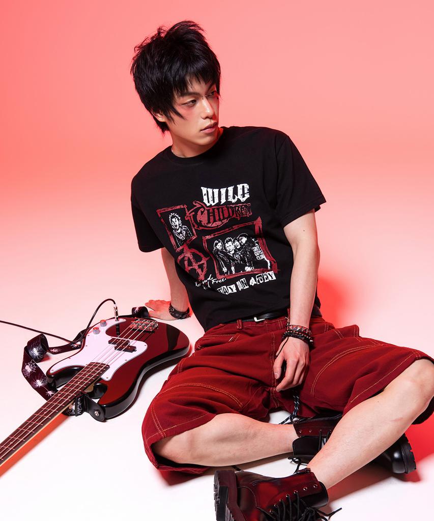 Geuleigaijeukeulleob Wild Children Graphic Short Sleeve T-Shirt Black
