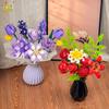 Non-Toxic Moc Flower Model Building Block Set Diy Eternal Bouquet Bricks Kit Toy For Children Home Desk Decoration Xmas Gift