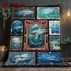 Oceanic Fish Collection 2D Flat Pattern Flannel Blanket, High Quality All Seasons, Home Decor, Warmth and Comfort, Perfect for Christmas Gifts.