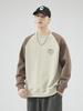 Men's American Retro Patchwork Embroidery Hoodie - Autumn Winter Casual Loose Fit Long Sleeve Top