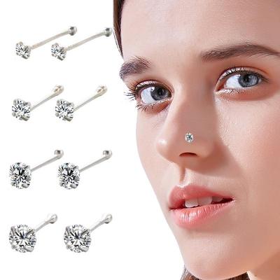 Authentic S925 Sterling Silver Nose Stud/Ring - European & American Body Jewelry