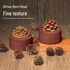 Beech Wood Pine Cone Aroma Diffuser - Flameless Aromatherapy Ornament for Home, Desktop, and Car.