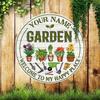 Customizable Rustic Round Plaque 20cm Personalized Garden Outdoor Wall Decor