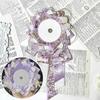 Set of 2 Rosettes for Can Badges, Fits 55-75mm Badges, Handmade with Ribbon, Butterfly and Flower Design, Perfect for Displaying and Decorating Ita