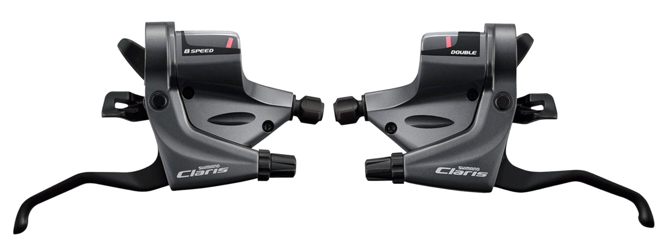 

Shimano CLARIS Lever Set and with Aluminum Optical Gear Front and Rear Dual and ESTRS200RCA ST-RS200 (2x8S) 8-Speed Shift/Brake (Left Right) Alloy, сірий колір