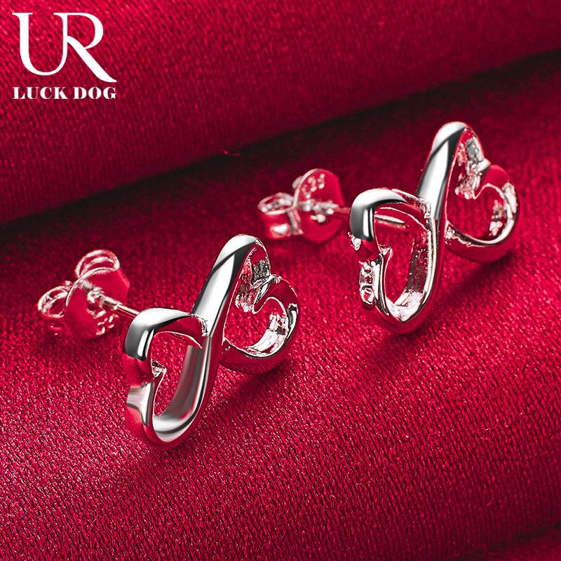 

Серьги для пирсинга в форме сердца из стерлингового серебра 925 пробы. Модные свадебные украшения. 1.30*0.80cm