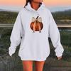 Women's Long-sleeved  Oversized Dropped Shoulder Sleeves Women's Hooded Halloween Print Plush Sweatshirt