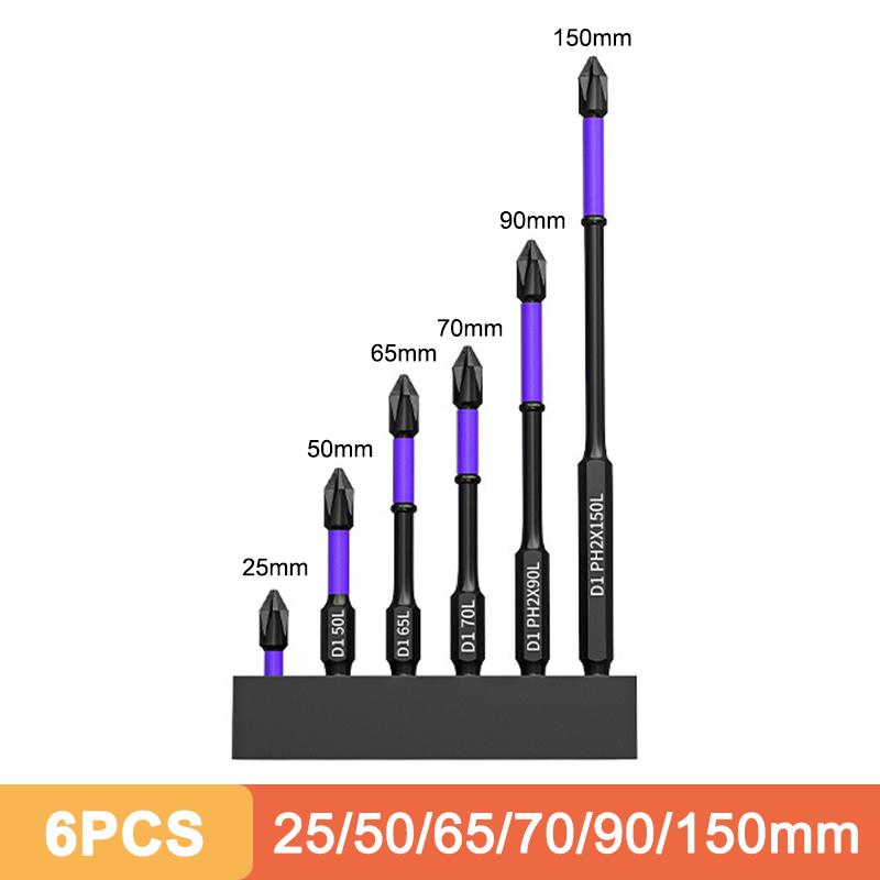 Strong Magnetic D1 Anti-shock Batch Head Hand Electric Drill Bit Cross Screwdriver High Hardness Non-slip Screwdriver Bit Set