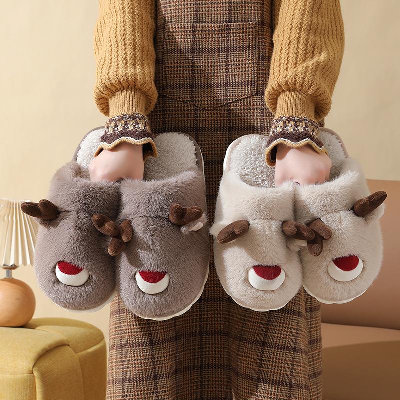 Fashion Cotton slippers for women in winter 2025  new indoor home warm fur slippers for men in home use  winter for zapatillas de mujer