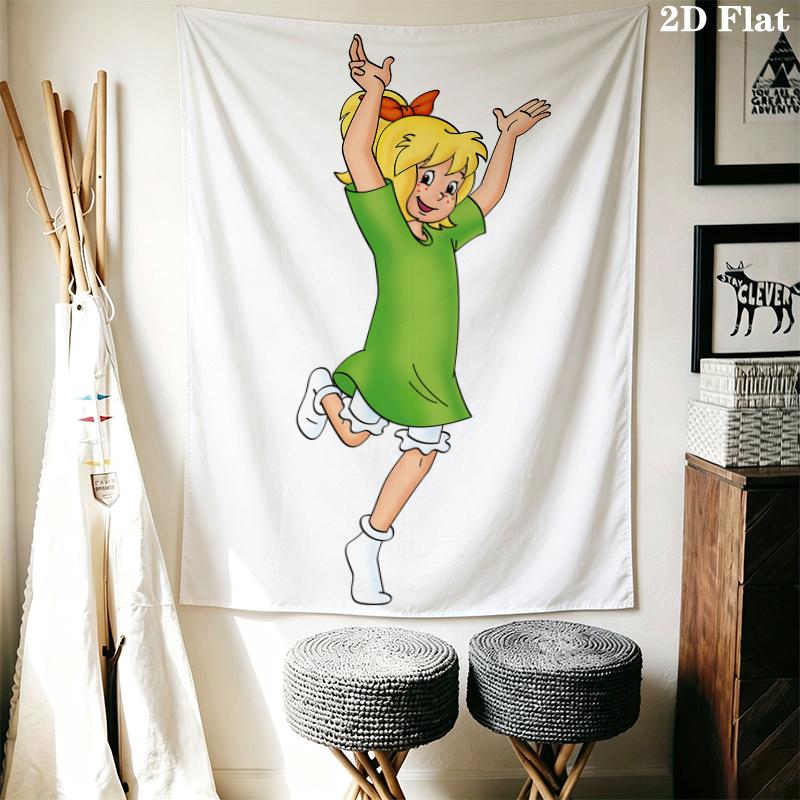 Bibi Blocksberg Wall Tapestry Aesthetic Wall Hanging Printed Fabric Blanket Decorative Tapestries for Bedroom Living Room Home Decor