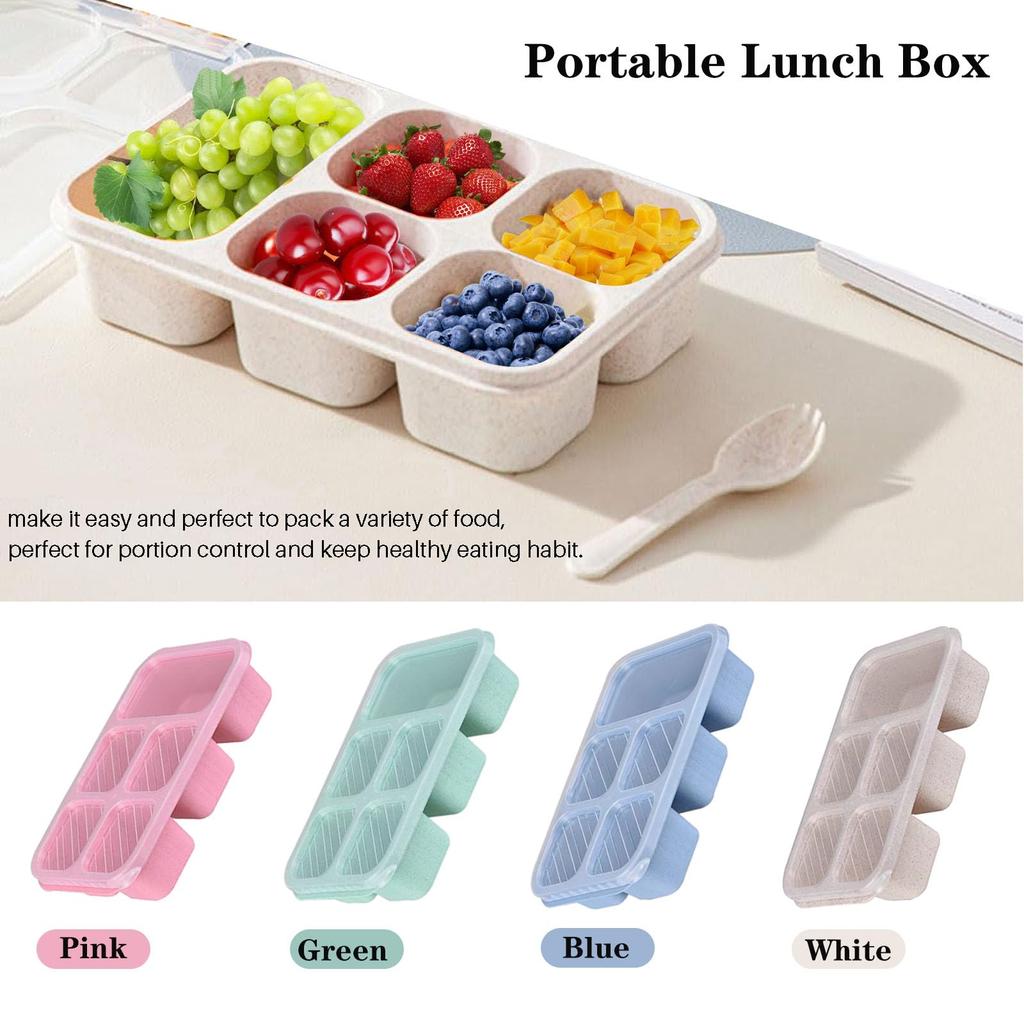 1PC, Bento Lunch Box, Suitable for Travel and Work, Snack Box Container with 5 Compartments