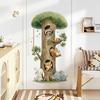Cute Cartoon Tree Animals Wall Sticker Raccoon Squirrel Bunny Elephant Peel Stick Decal for Kids Bedroom Nursery Playroom Decor