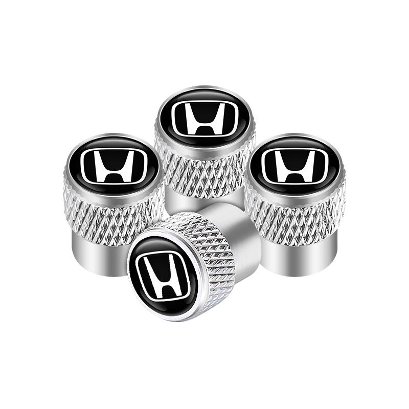 

4Pcs Car Tire Valve Stems Cap Knurling Style Tire Valve Cap for Honda Civic Accord Fit CRV Jazz Odyssey Prelude Insight Legend