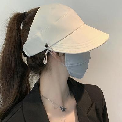 Hut Damen neuer Sonnenschutzhut Sommer Sonnenschutzkappe Baseballkappe Gesichtsabdeckung Kappe Damen Fledermaus